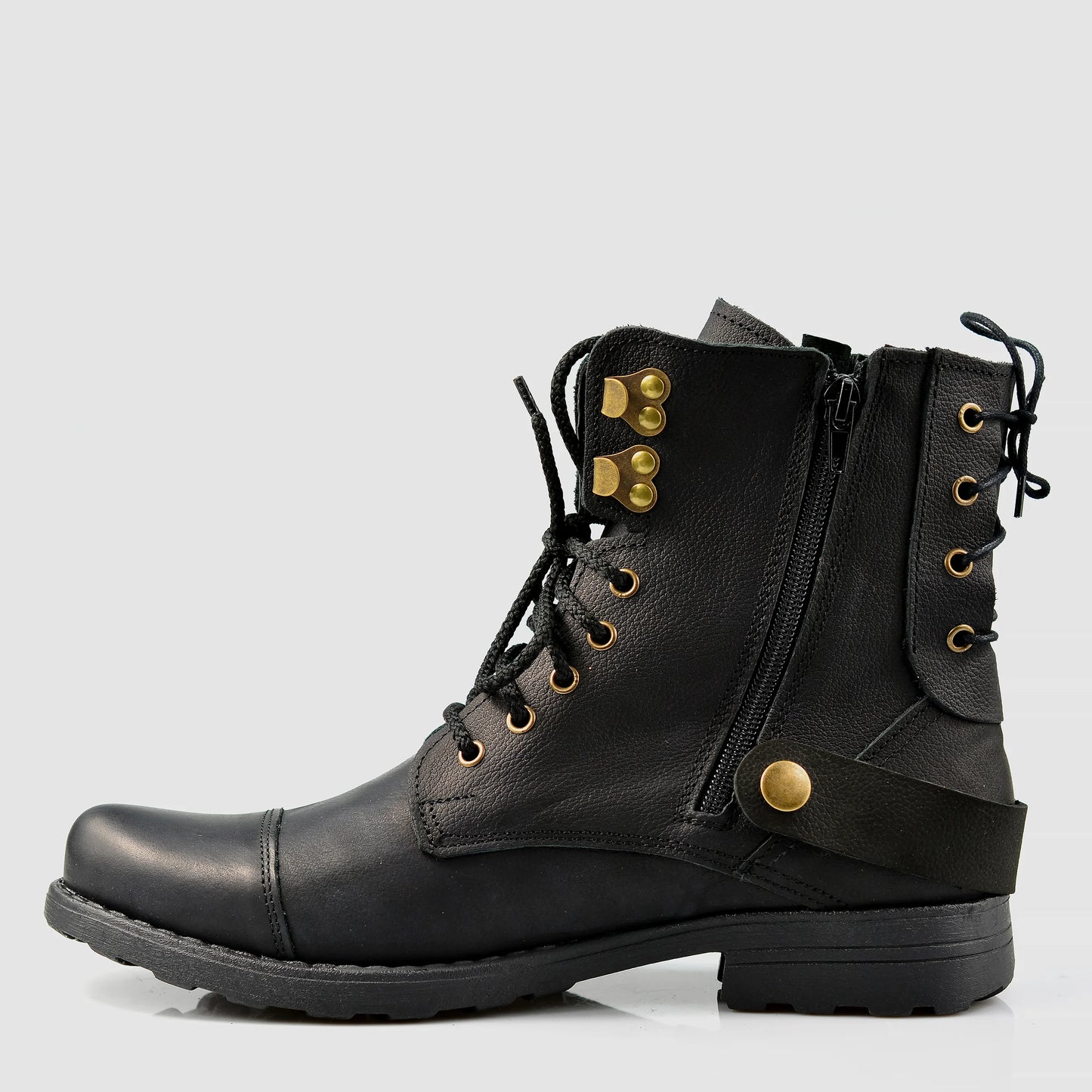 Pánské kožené boty Maron – ručně šité černé boty | KarolShoes