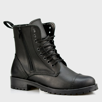 Czarne damskie skórzane botki – Ella | Jordan Handmade Shoes – zdjęcie 3