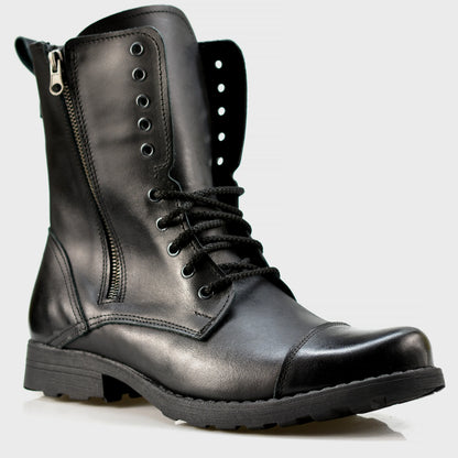 Skórzane męskie wysokie czarne sztyblety – Landon | Jordan Handmade Shoes – zdjęcie 3