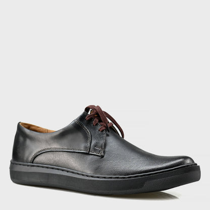 Czarne skórzane półbuty męskie – Luca | Jordan Handmade Shoes – zdjęcie 3