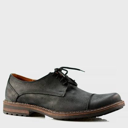 Czarne skórzane półbuty męskie – Mauro | Jordan Handmade Shoes – zdjęcie 3