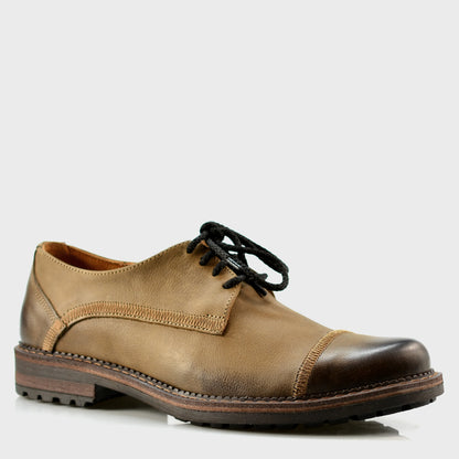 Brązowe skórzane półbuty męskie – Mauro | Jordan Handmade Shoes – zdjęcie 3