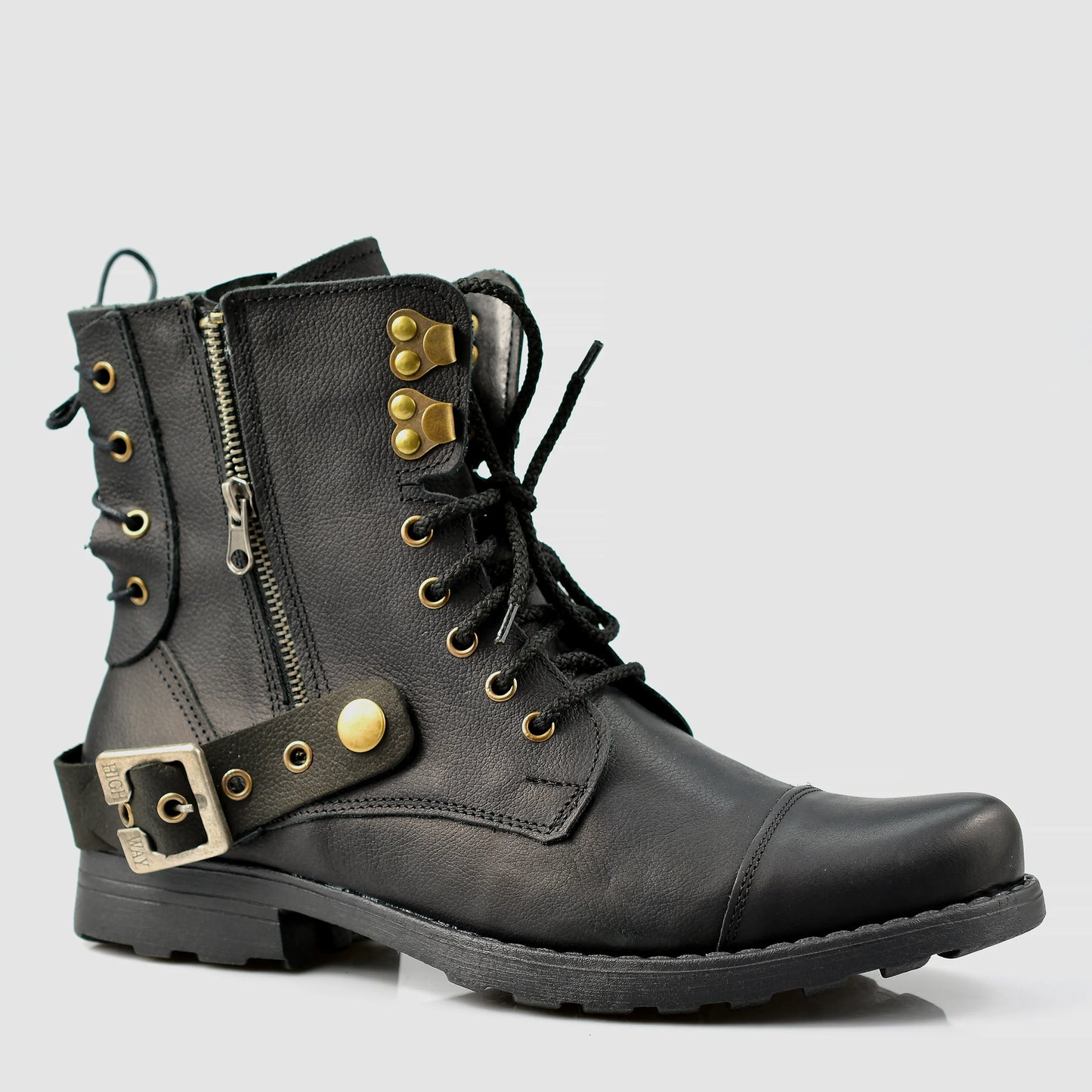 Pánské kožené boty Maron – ručně šité černé boty | KarolShoes