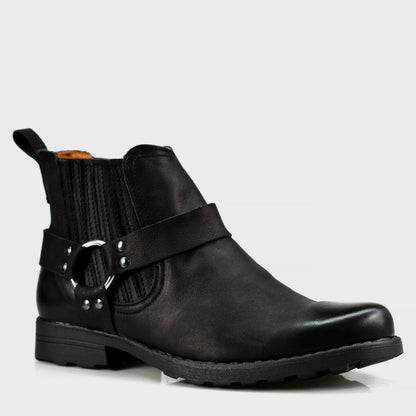 Kowbojki męskie skórzane czarne – Aston | Jordan Handmade Shoes – zdjęcie 3
