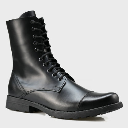 Skórzane męskie wysokie czarne sztyblety – Corvo | Jordan Handmade Shoes – zdjęcie 3