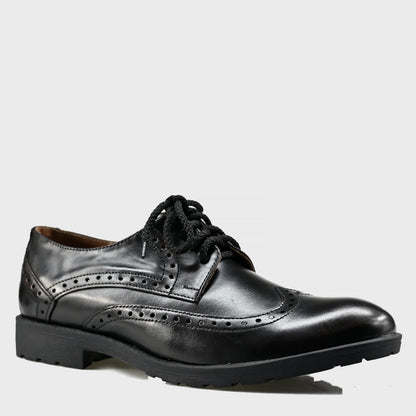 Czarne skórzane brogsy męskie – Oxford Ridge | Jordan Handmade Shoes – zdjęcie 3
