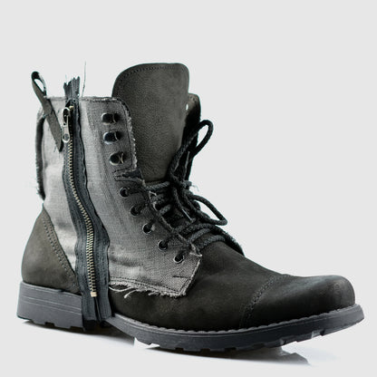Sztyblety męskie skórzane czarne – Linen | Jordan Handmade Shoes – zdjęcie 3
