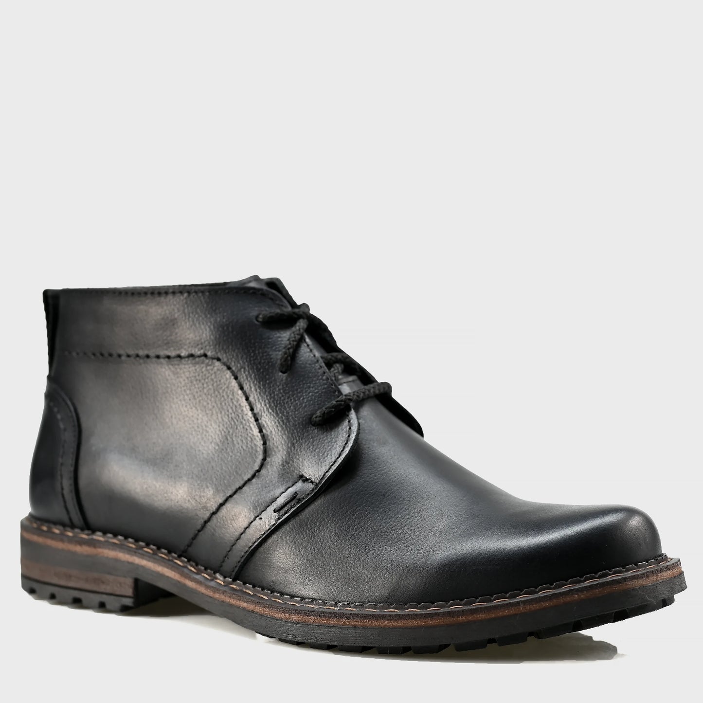Handmade Black Leather Men’s Combat Boots – Hawk | KarolShoes