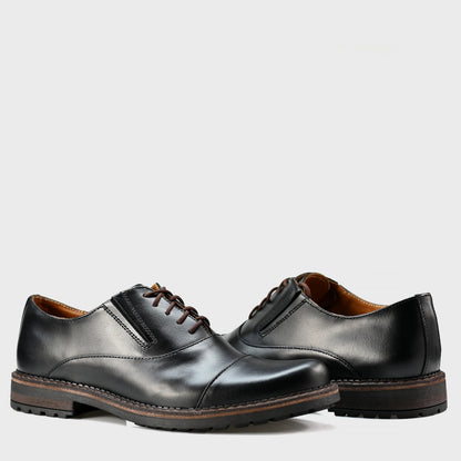 Czarne skórzane półbuty męskie – Enzo | Jordan Handmade Shoes – zdjęcie 4