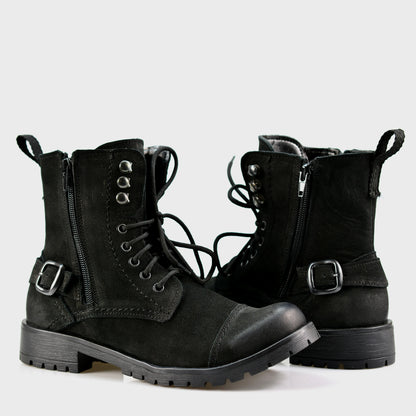 Czarne damskie skórzane botki – Aria | Jordan Handmade Shoes – zdjęcie 4