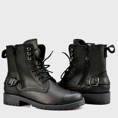 Czarne damskie skórzane botki – Alexa | Jordan Handmade Shoes – zdjęcie 4