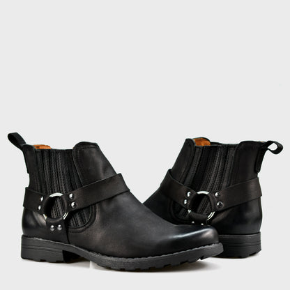 Kowbojki męskie skórzane czarne – Aston | Jordan Handmade Shoes – zdjęcie 4