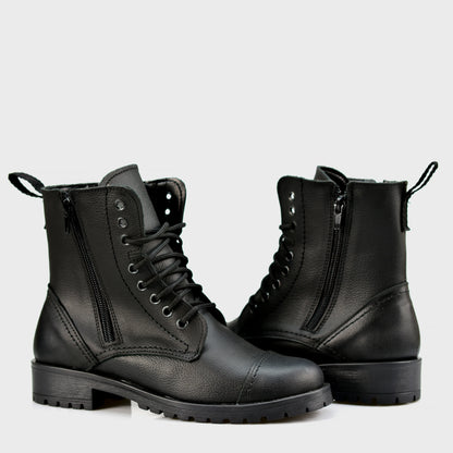Czarne damskie skórzane botki – Ella | Jordan Handmade Shoes – zdjęcie 4