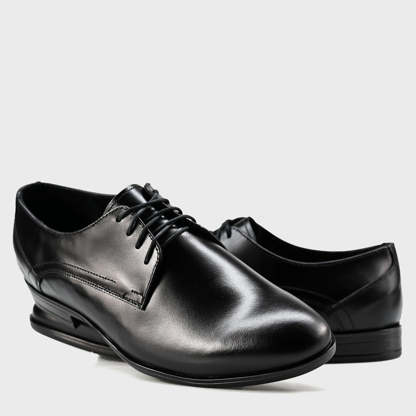 Black Leather Men’s Derby Shoes – Milano | KarolShoes