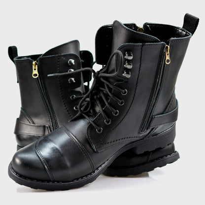 Czarne skórzane buty motocyklowe męskie – Ryan | Jordan Handmade Shoes – zdjęcie 5