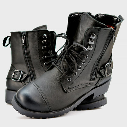 Czarne damskie skórzane botki – Alexa | Jordan Handmade Shoes – zdjęcie 5