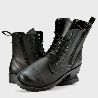 Czarne damskie skórzane botki – Ella | Jordan Handmade Shoes – zdjęcie 5