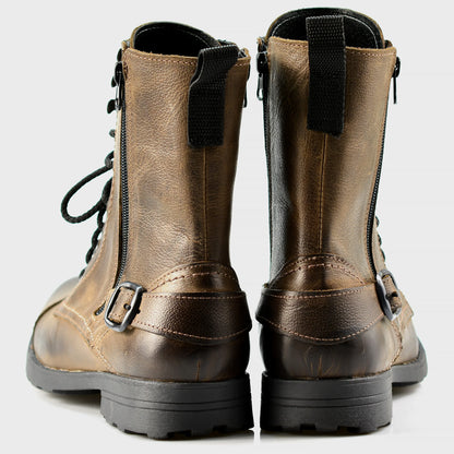 Skórzane męskie wysokie brązowe sztyblety – Noah | Jordan Handmade Shoes – zdjęcie 5
