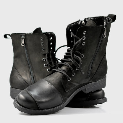 Czarne skórzane buty motocyklowe męskie – Classic | Jordan Handmade Shoes – zdjęcie 5