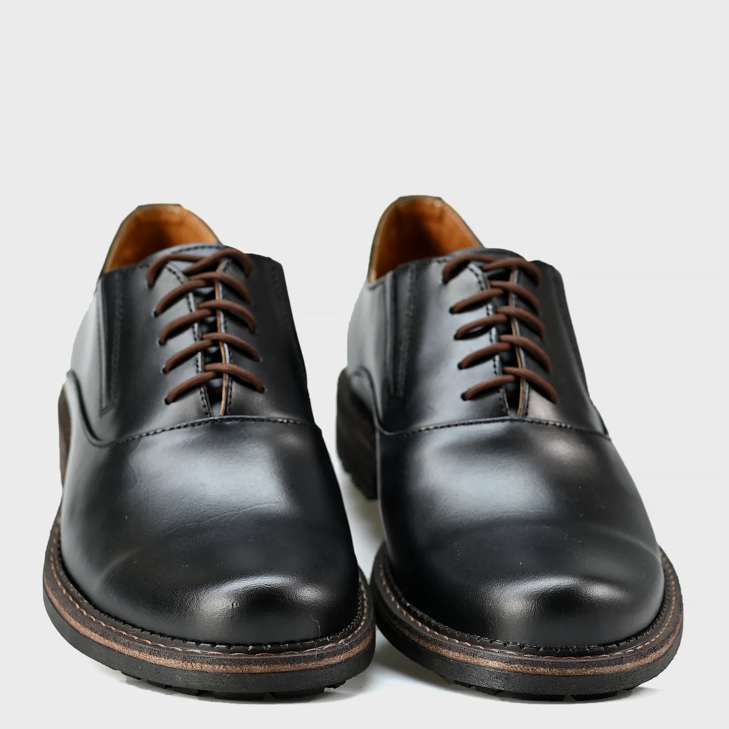 Pánské kožené derby polobotky Dario – ručně šité černé | KarolShoes