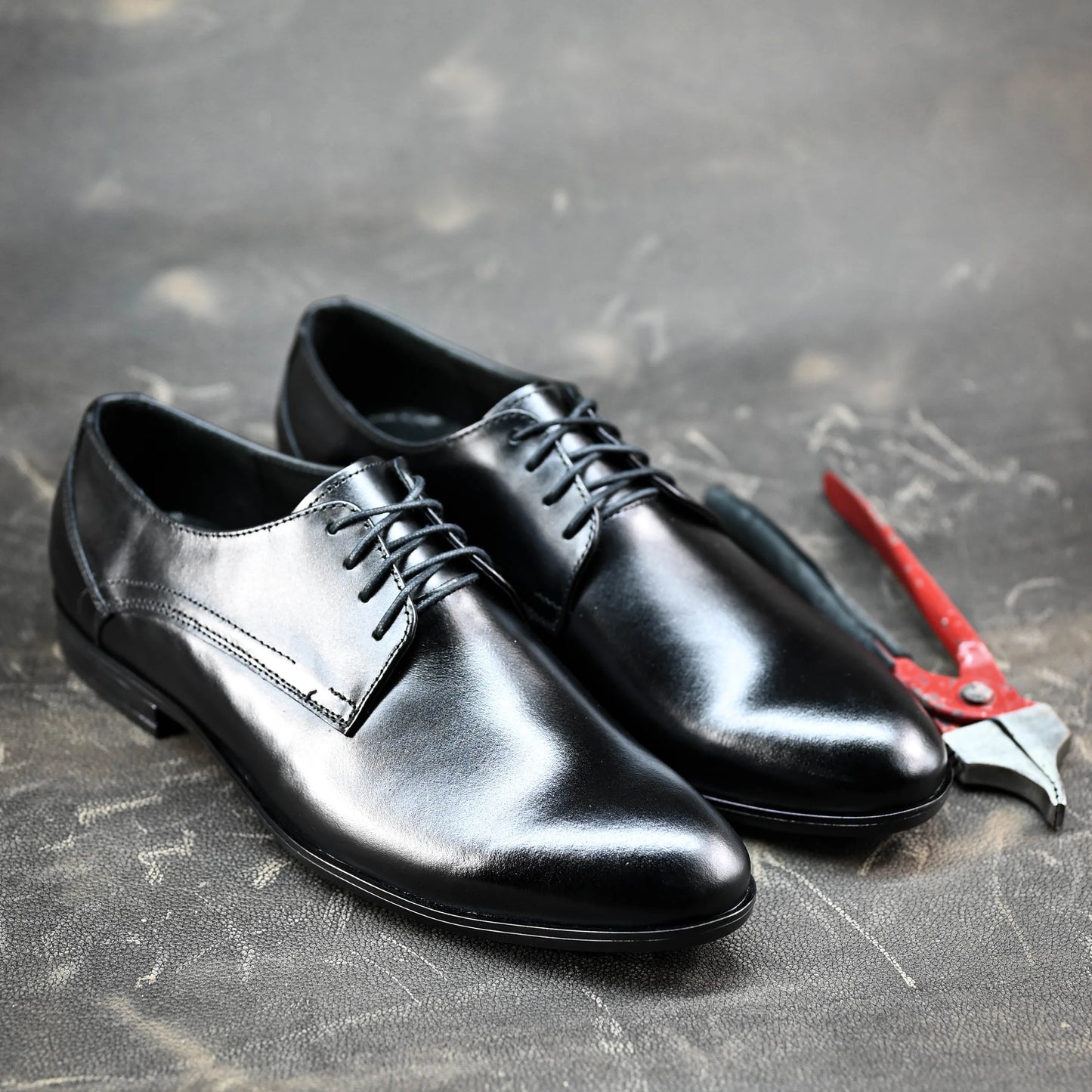 Black Leather Men’s Derby Shoes – Milano | KarolShoes