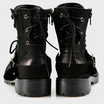 Czarne damskie skórzane botki – Elira | Jordan Handmade Shoes – zdjęcie 6