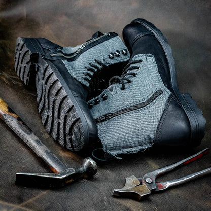 Sztyblety męskie skórzane czarne – Linen | Jordan Handmade Shoes – zdjęcie 6