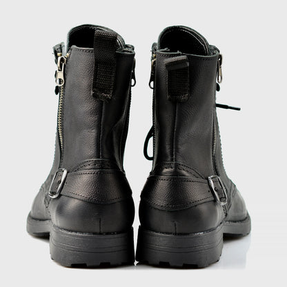 Czarne skórzane buty motocyklowe męskie – Blake | Jordan Handmade Shoes – zdjęcie 6