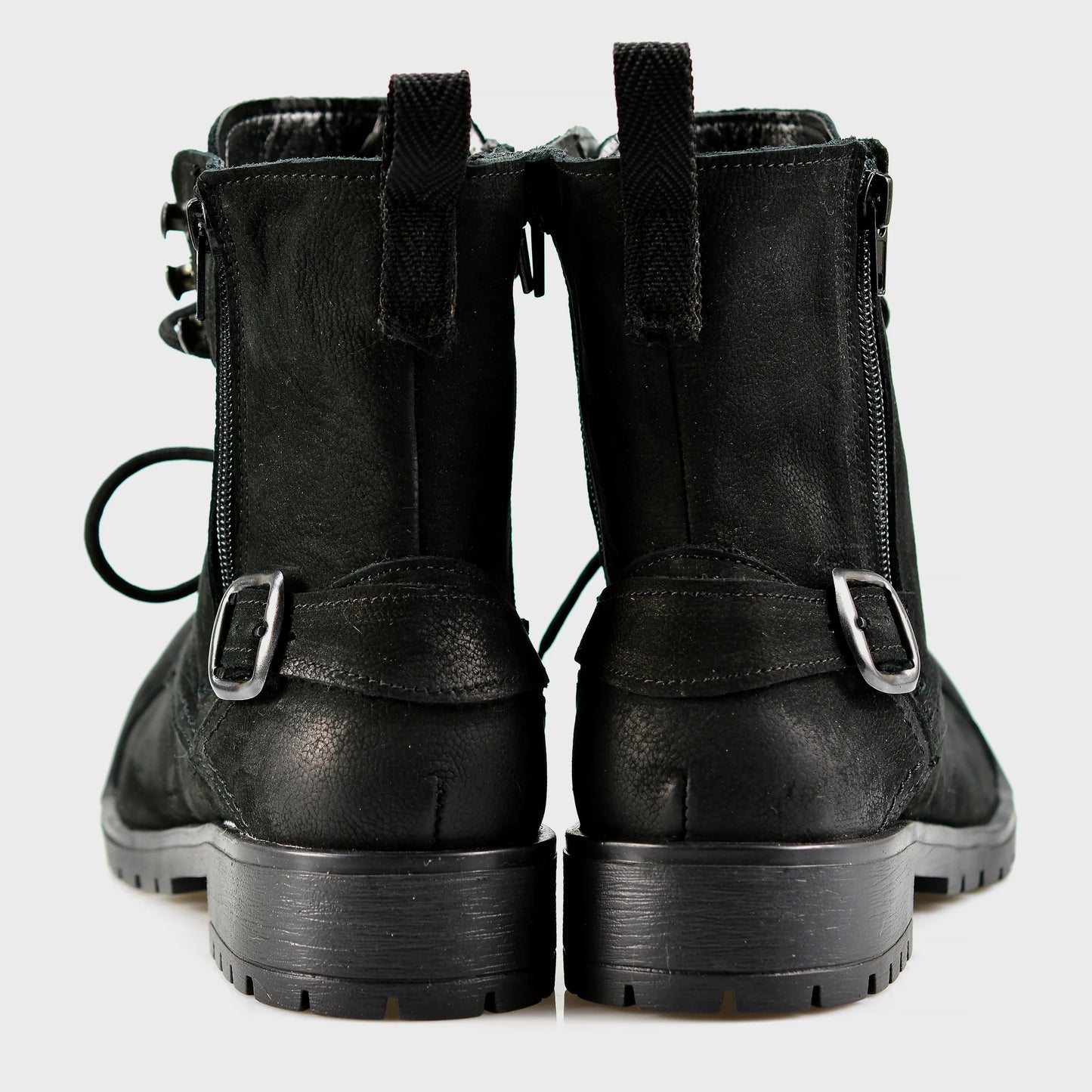 Dámské kotníkové boty Aria – ručně šité černé boty z italské kůže | KarolShoes