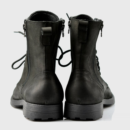 Czarne skórzane buty motocyklowe męskie – Classic | Jordan Handmade Shoes – zdjęcie 6