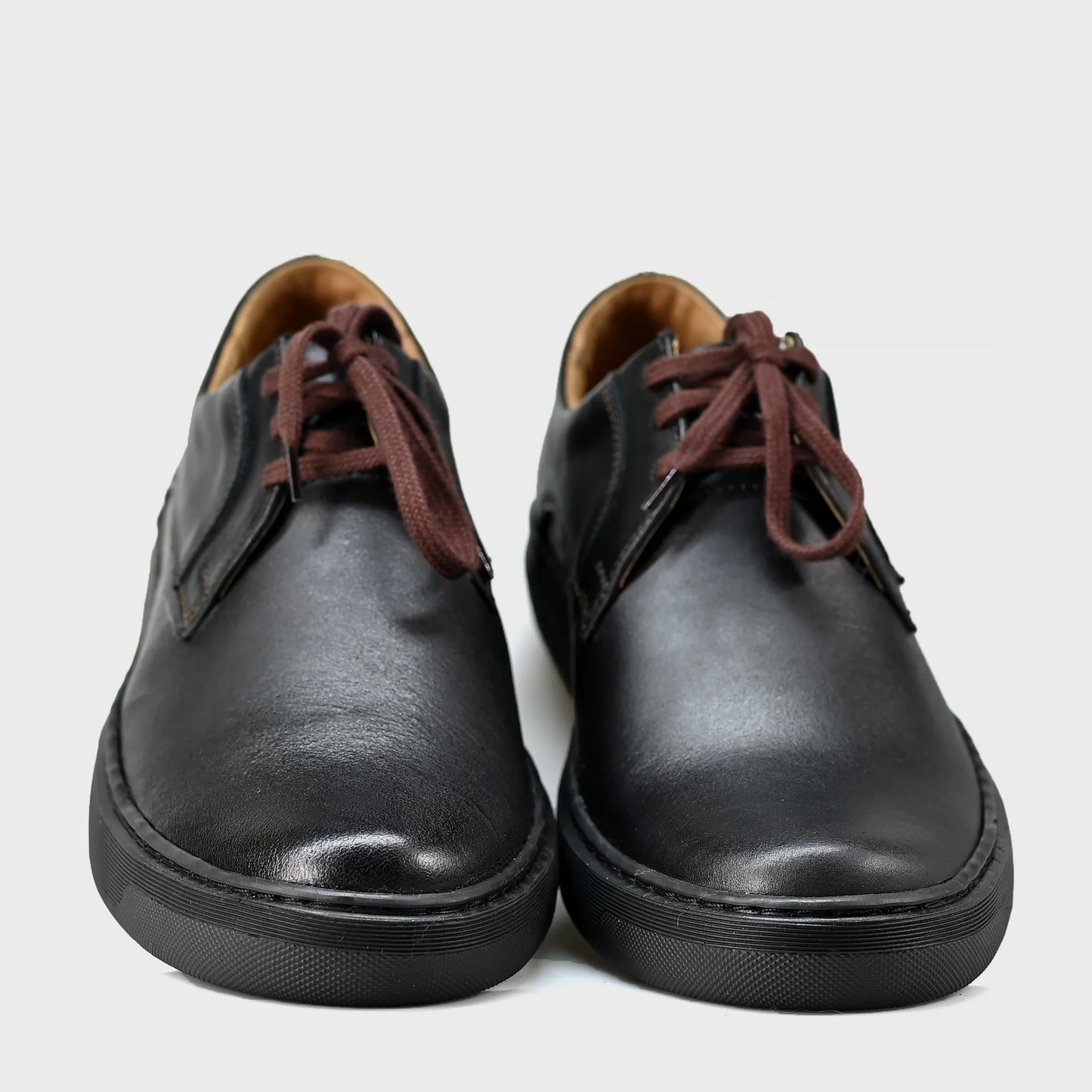 Pánské kožené polobotky Luca – ručně šité černé | KarolShoes