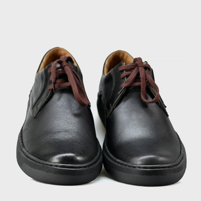 Czarne skórzane półbuty męskie – Luca | Jordan Handmade Shoes – zdjęcie 6