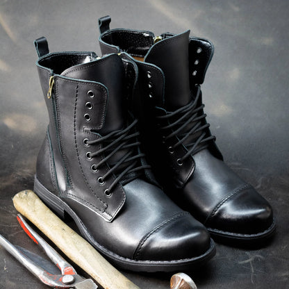 Sztyblety męskie skórzane czarne – Elegant | Jordan Handmade Shoes – zdjęcie 10