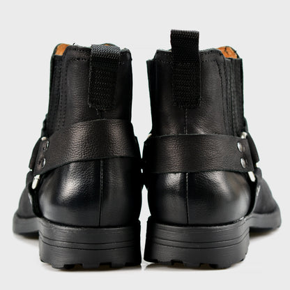 Kowbojki męskie skórzane czarne – Aston | Jordan Handmade Shoes – zdjęcie 6
