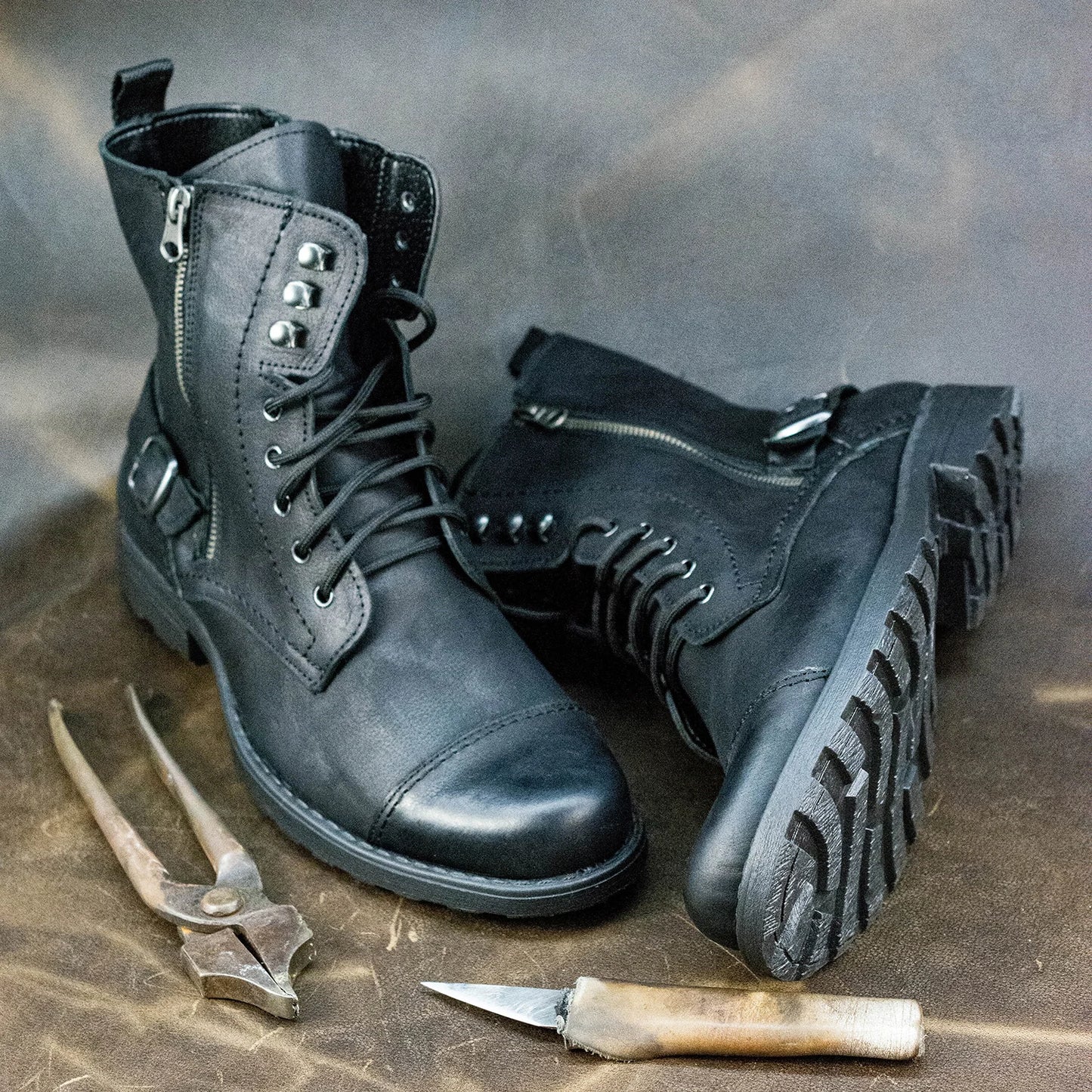 Handmade Black Leather Men’s Boots – Alex | KarolShoes