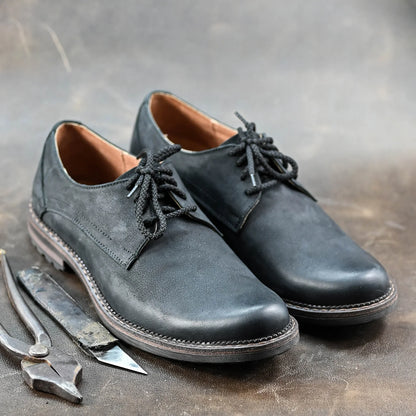 Czarne skórzane półbuty męskie – Aldo | Jordan Handmade Shoes – zdjęcie 7