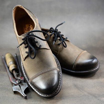 Brązowe skórzane półbuty męskie – Mauro | Jordan Handmade Shoes – zdjęcie 7