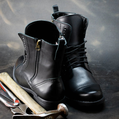 Sztyblety męskie skórzane czarne – Elegant | Jordan Handmade Shoes – zdjęcie 9