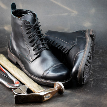 Sztyblety męskie skórzane czarne – Classic | Jordan Handmade Shoes – zdjęcie 8