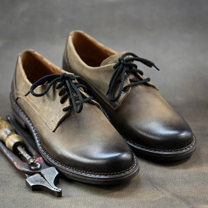 Brązowe skórzane półbuty męskie – Aldo | Jordan Handmade Shoes – zdjęcie 7