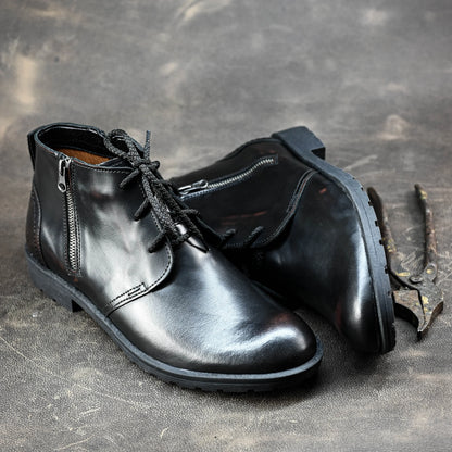 Sztyblety męskie skórzane czarne – Raven | Jordan Handmade Shoes – zdjęcie 10
