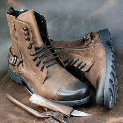 Sztyblety męskie skórzane brązowe – Alex | Jordan Handmade Shoes – zdjęcie 6