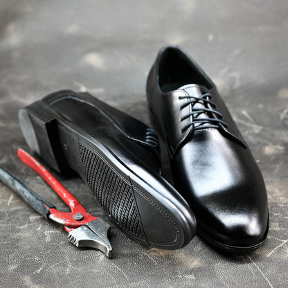 Czarne skórzane półbuty męskie – Milano | Jordan Handmade Shoes – zdjęcie 9