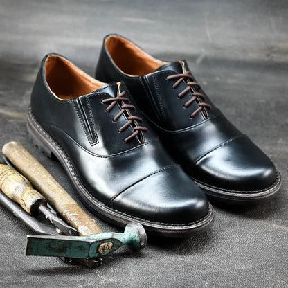 Czarne skórzane półbuty męskie – Enzo | Jordan Handmade Shoes – zdjęcie 7