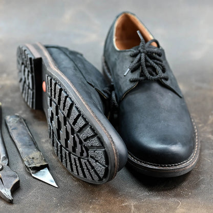 Czarne skórzane półbuty męskie – Aldo | Jordan Handmade Shoes – zdjęcie 8
