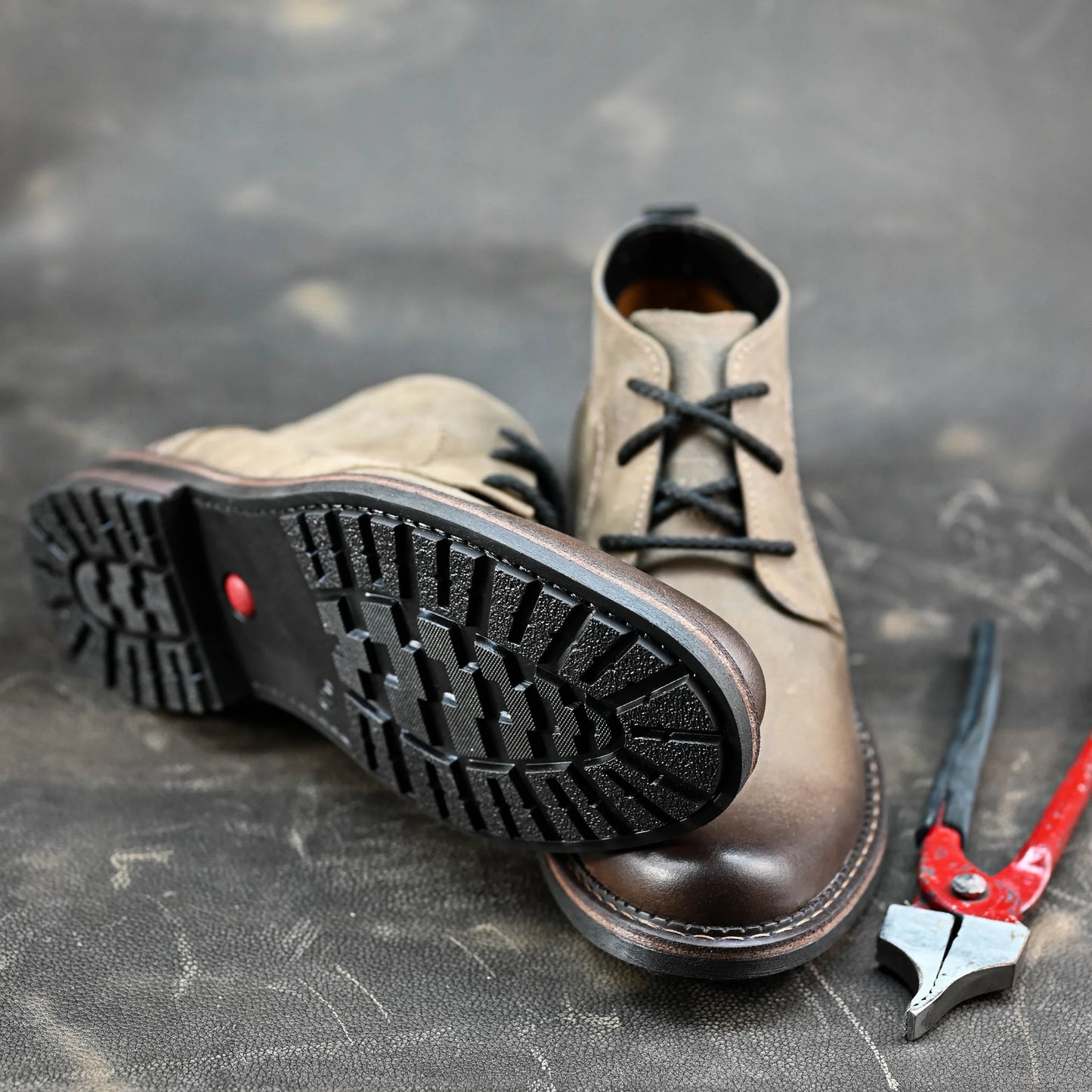 Handmade Brown Leather Men’s Combat Boots – Hawk | KarolShoes