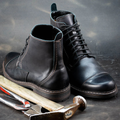 Sztyblety męskie skórzane czarne – Classic | Jordan Handmade Shoes – zdjęcie 7