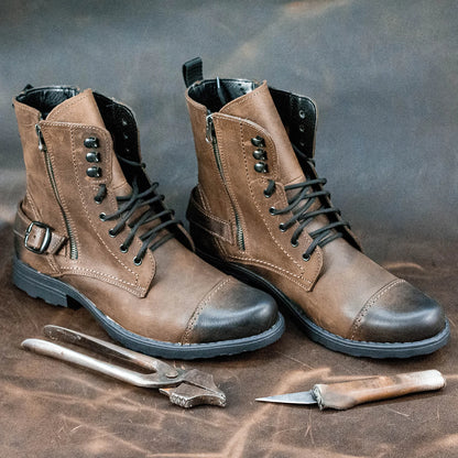 Sztyblety męskie skórzane brązowe – Alex | Jordan Handmade Shoes – zdjęcie 9