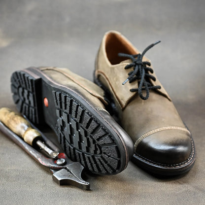 Brązowe skórzane półbuty męskie – Mauro | Jordan Handmade Shoes – zdjęcie 8