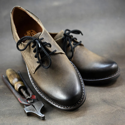 Brązowe skórzane półbuty męskie – Aldo | Jordan Handmade Shoes – zdjęcie 8